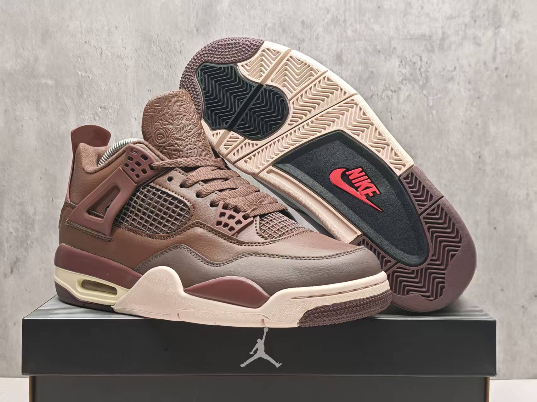 Women's Running weapon Jordan 4 Brown Shoes 072 Women's Running weapon Jordan 4 Brown Shoes 072